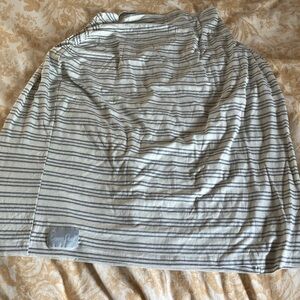 Gray Striped Nursing Cover